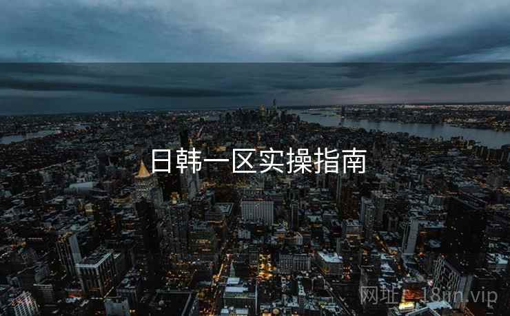 日韩一区实操指南