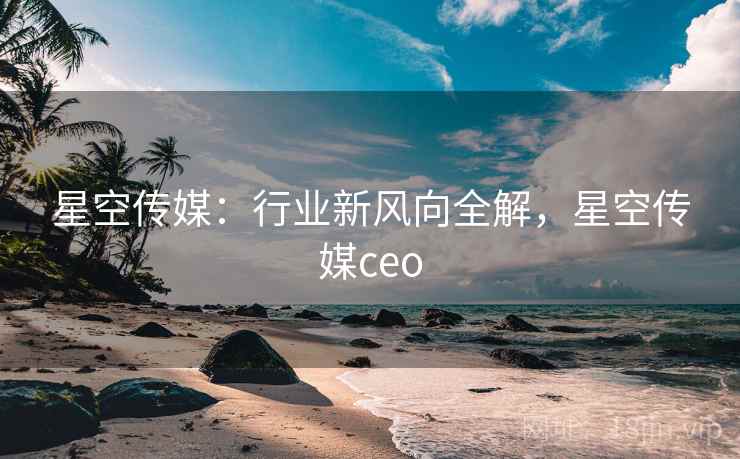 星空传媒：行业新风向全解，星空传媒ceo
