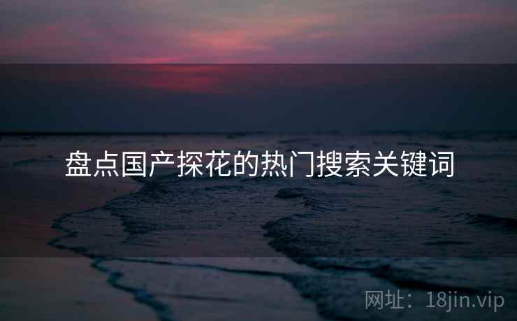 盘点国产探花的热门搜索关键词