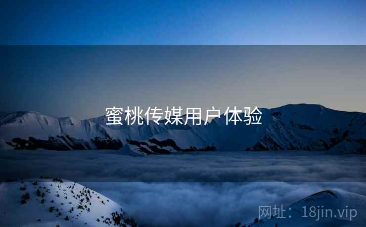 蜜桃传媒用户体验