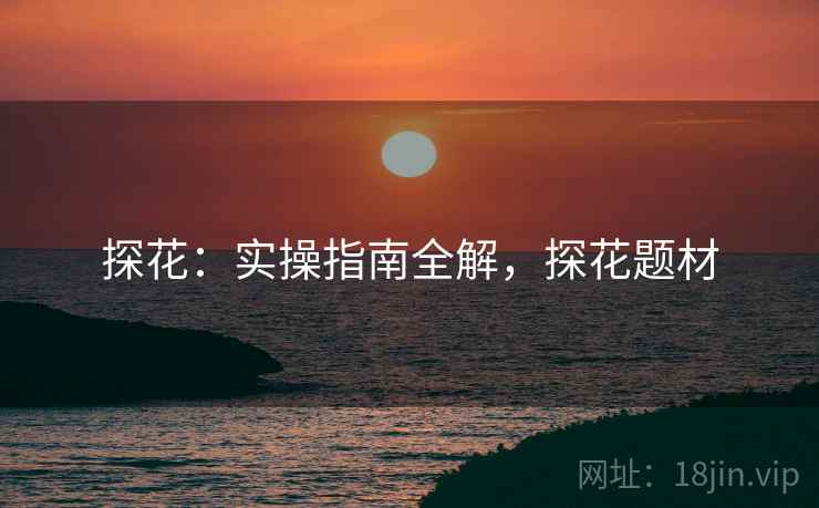 探花:实操指南全解,探花题材 探花:实操指南全解,探花题材