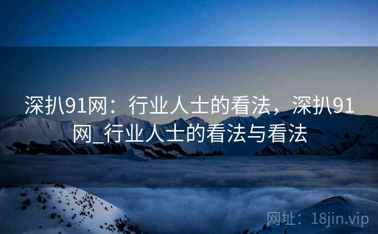 深扒91网：行业人士的看法，深扒91网_行业人士的看法与看法